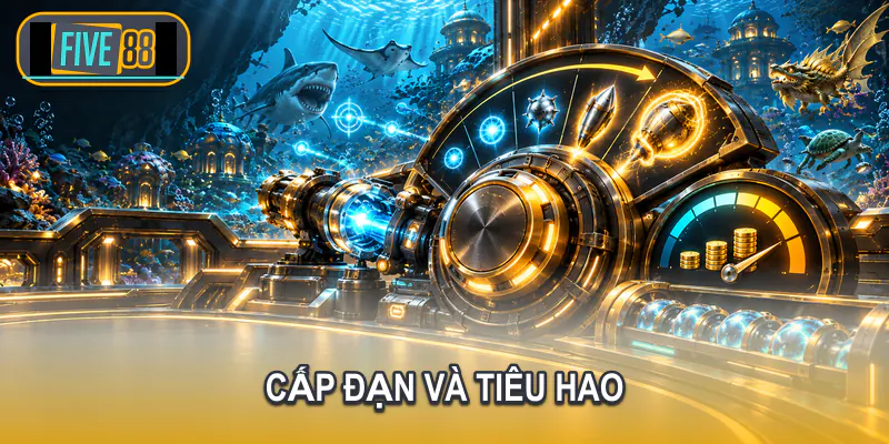 Nút tăng giảm cấp đạn trên pháo bắn cá