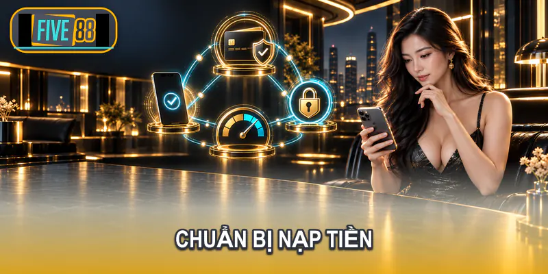 Người dùng kiểm tra tài khoản phương thức và ngân sách trước khi nạp Five88