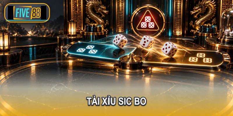 Ba xúc xắc minh họa tổng điểm Tài và Xỉu