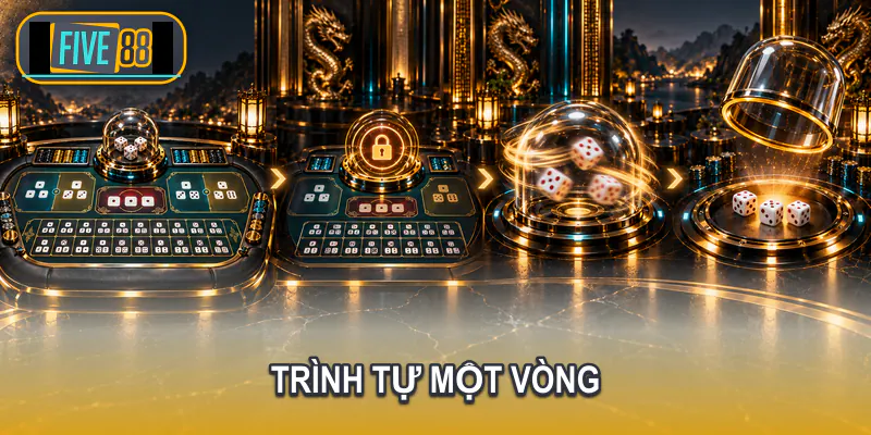 Dealer đóng lồng lắc và công bố ba xúc xắc Sic Bo